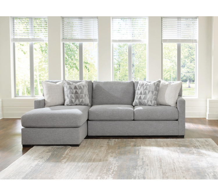 Artisian Loft 2-Piece Sectional with Chaise - Pewter