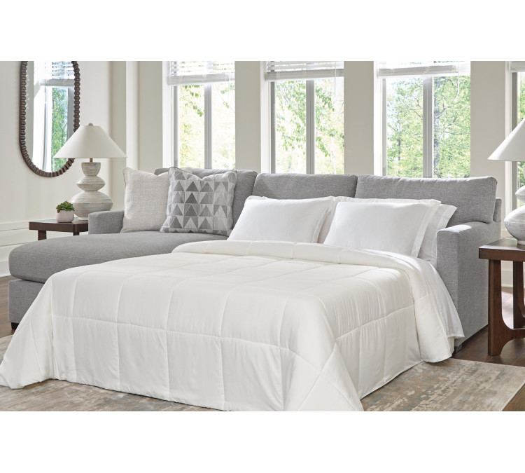 Artisian Loft 2-Piece Sleeper Sectional with Chaise - Pewter