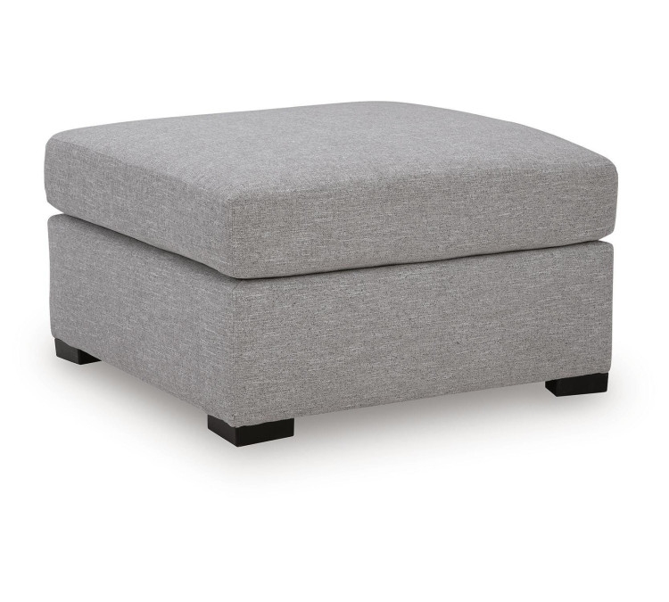 Artisian Loft Oversized Accent Ottoman - Pewter