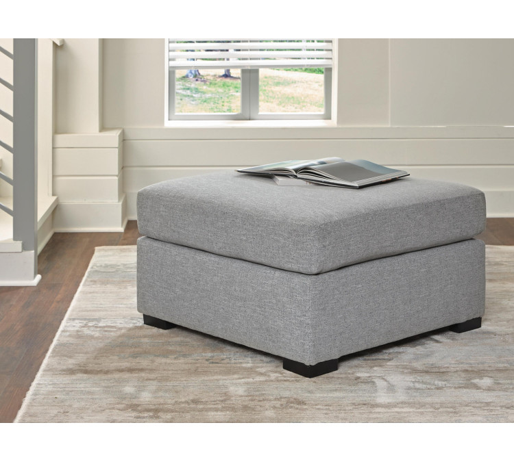 Artisian Loft Oversized Accent Ottoman - Pewter