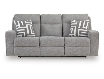 Biscoe Power Reclining Sofa - Pewter