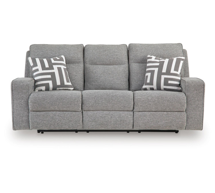 Biscoe Power Reclining Sofa - Pewter