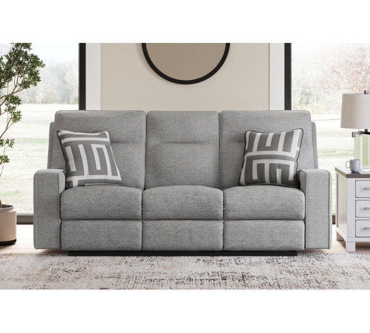 Biscoe Sofa and Loveseat - Pewter