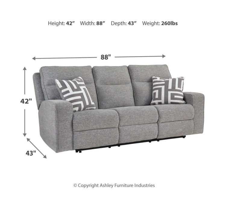 Biscoe Sofa, Loveseat and Recliner - Pewter