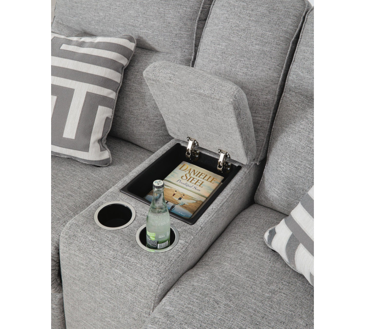 Biscoe Sofa, Loveseat and Recliner - Pewter