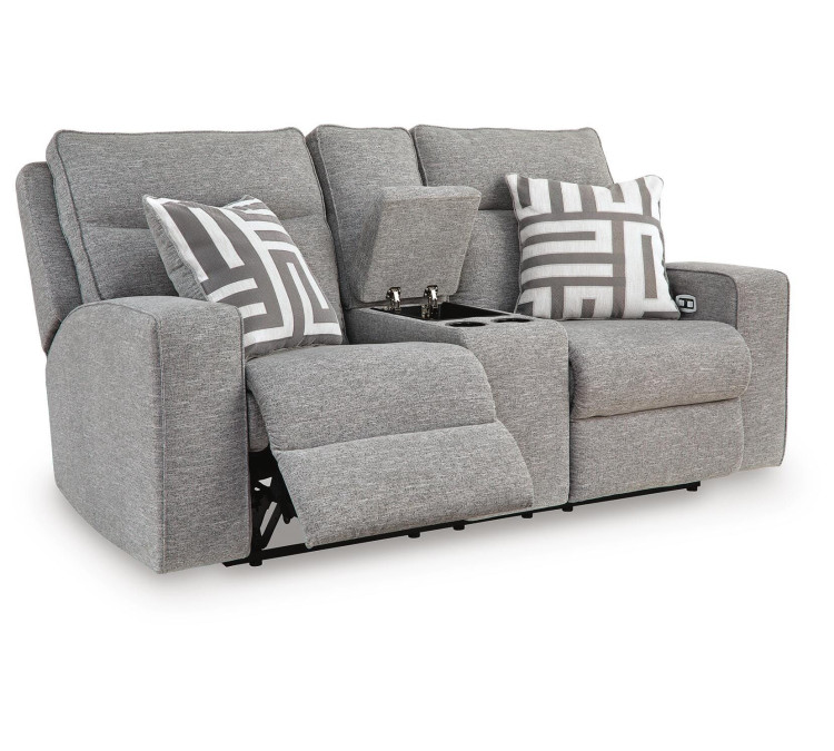 Biscoe Sofa, Loveseat and Recliner - Pewter