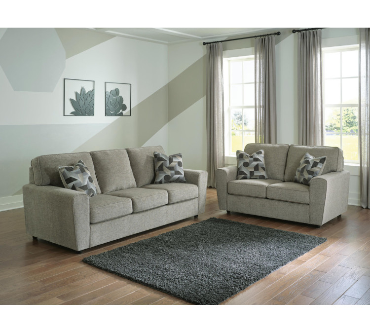Cascilla Sofa and Loveseat - Pewter