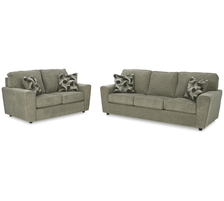 Cascilla Sofa and Loveseat - Pewter