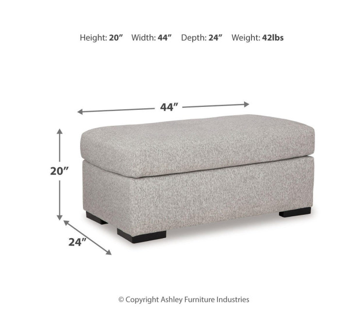 Evansley Chair and Ottoman - Pewter