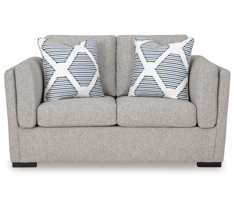 Evansley Sofa, Loveseat, Chair and Ottoman - Pewter
