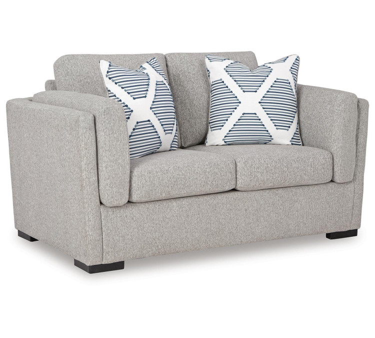 Evansley Sofa, Loveseat, Chair and Ottoman - Pewter