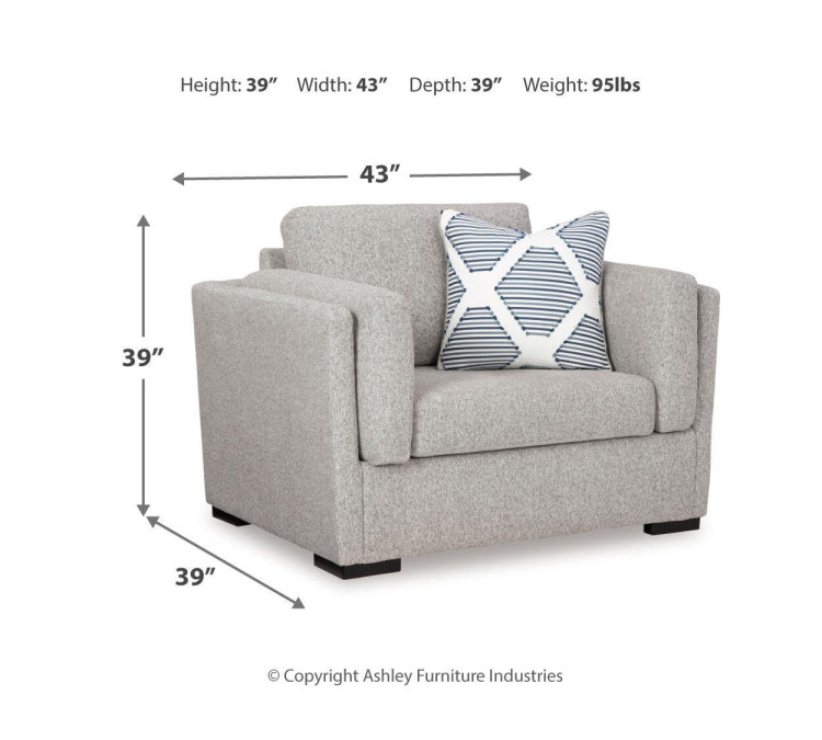 Evansley Sofa, Loveseat, Chair and Ottoman - Pewter