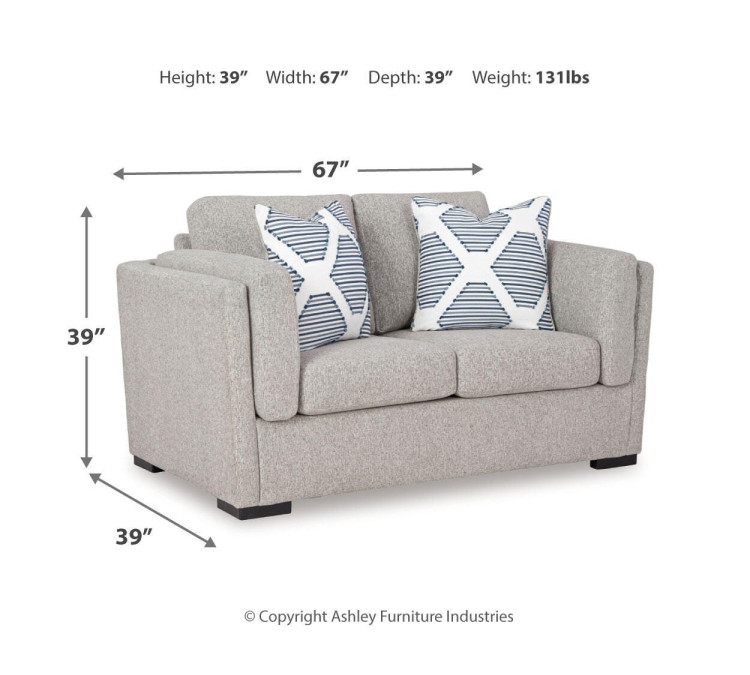 Evansley Sofa, Loveseat, Chair and Ottoman - Pewter