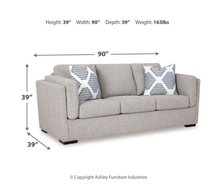 Evansley Sofa, Loveseat, Chair and Ottoman - Pewter