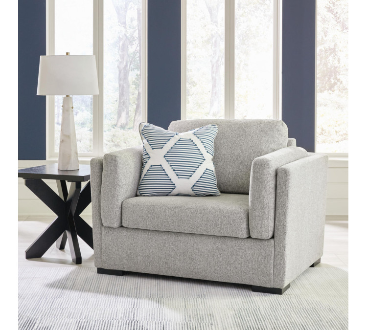 Evansley Sofa, Loveseat, Chair and Ottoman - Pewter