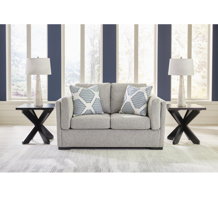 Evansley Sofa, Loveseat, Chair and Ottoman - Pewter
