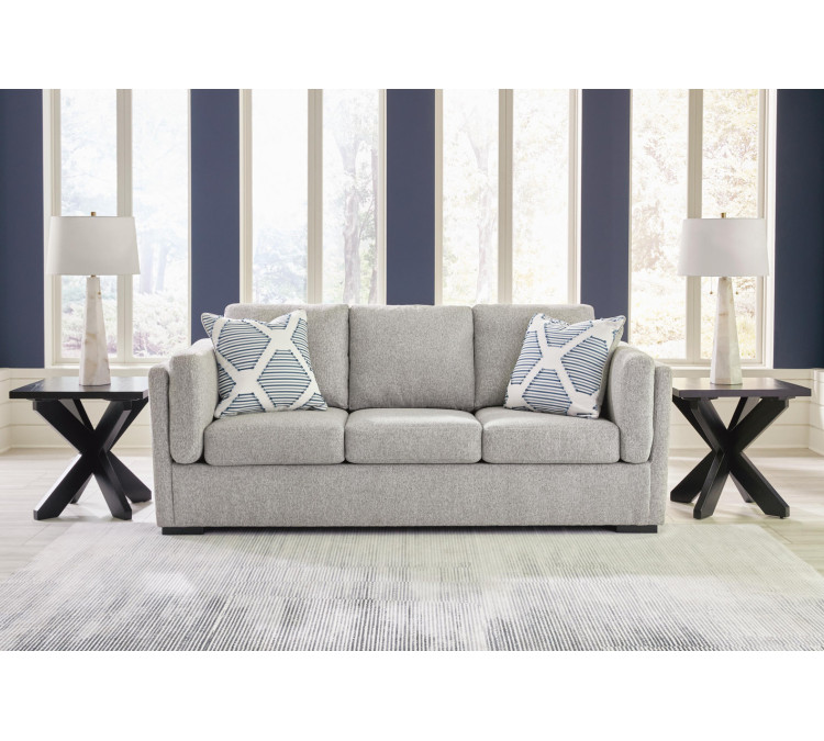 Evansley Sofa, Loveseat, Chair and Ottoman - Pewter