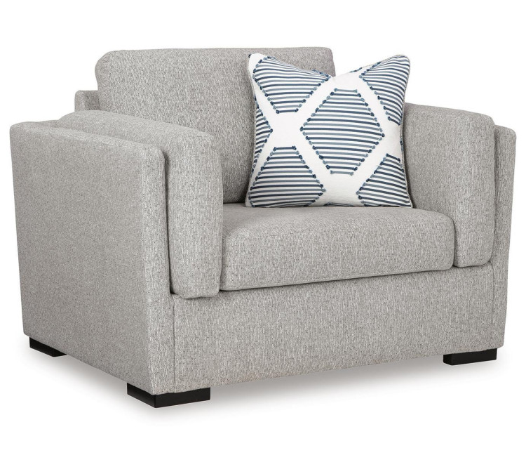 Evansley Sofa, Loveseat, Chair and Ottoman - Pewter