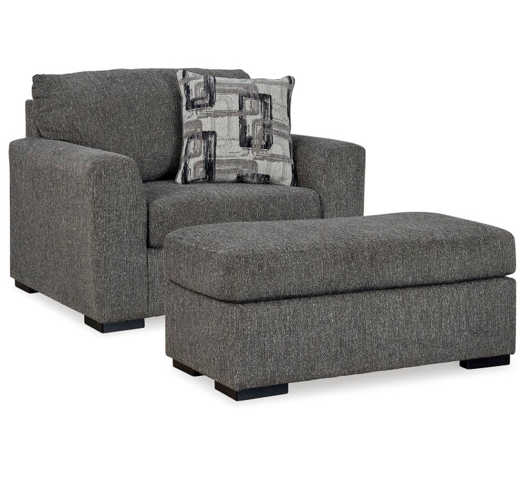 Gardiner Chair and Ottoman - Pewter