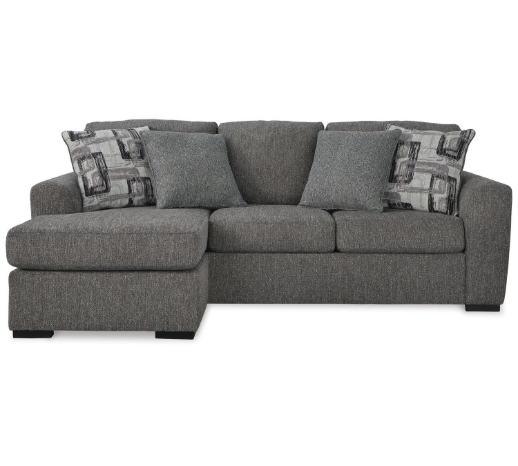 Gardiner Sofa Chaise with Ottoman - Pewter