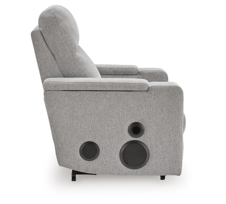 Landdin Power Glider Recliner with Audio System - Pewter