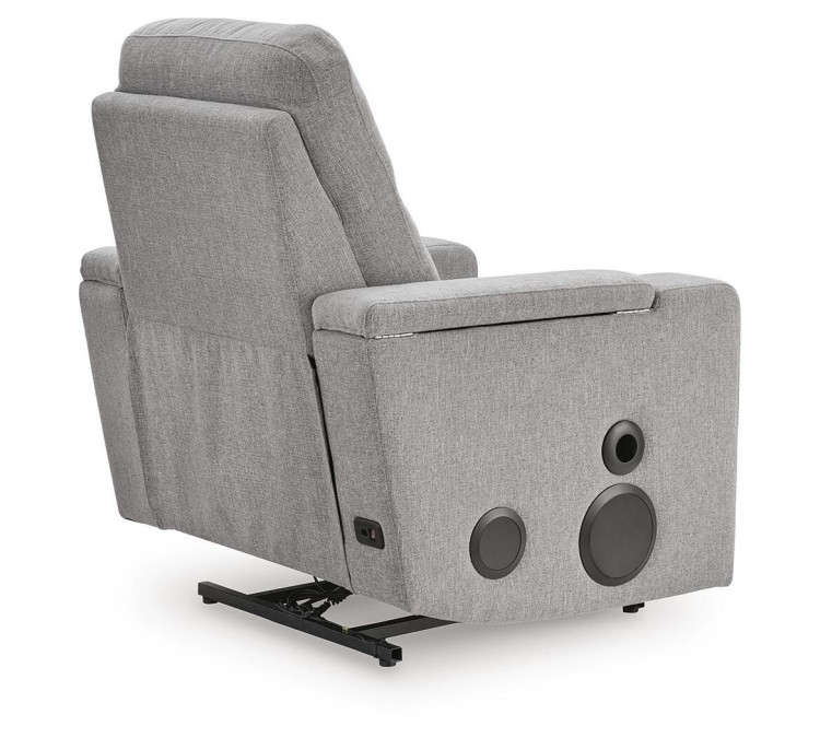 Landdin Power Glider Recliner with Audio System - Pewter
