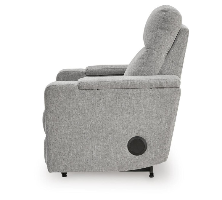 Landdin Power Glider Recliner with Audio System - Pewter