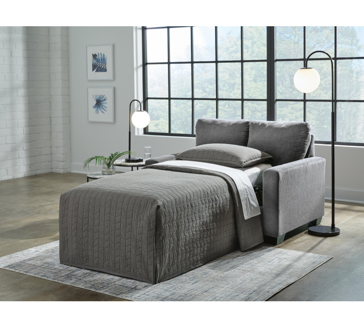 Rannis Twin Sofa Sleeper - Pewter