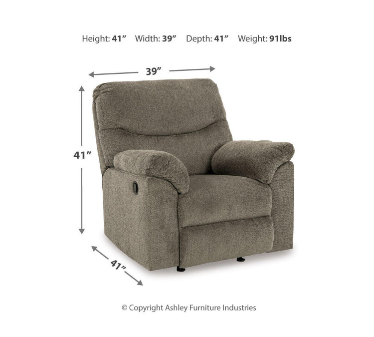 Alphons Recliner - Putty