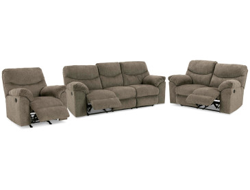 Alphons Sofa, Loveseat and Recliner - Putty