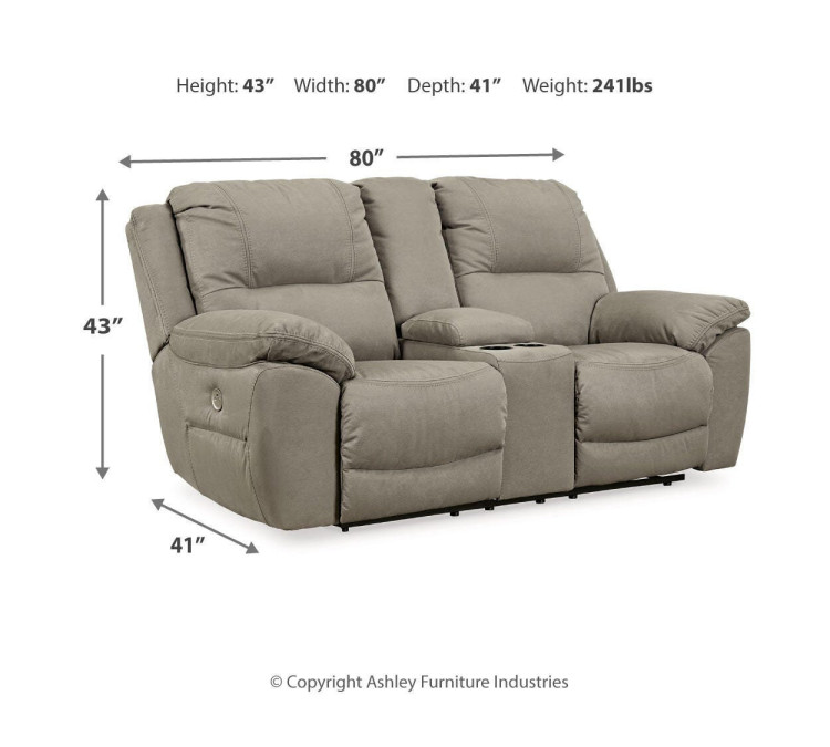 Next-Gen Gaucho Power Reclining Loveseat with Console - Putty