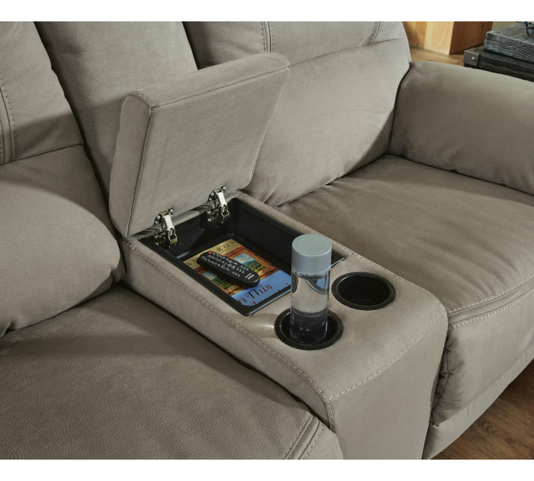 Next-Gen Gaucho Power Reclining Loveseat with Console - Putty