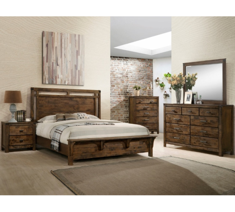 CURTIS PANEL BED GROUP - QUEEN