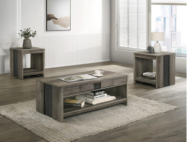 RANGLEY 3-PC COCKTAIL SET/BROWN - Grey
