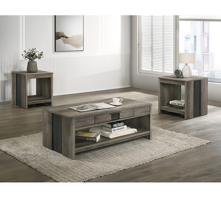 RANGLEY 3-PC COCKTAIL SET/BROWN - Grey