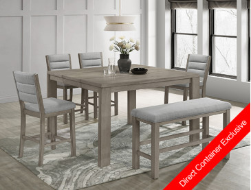RENWICK COUNTER HEIGHT DINING GROUP - Grey