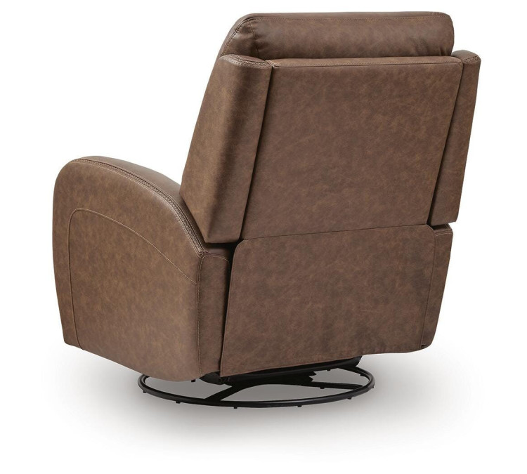 Falloway Swivel Glider Power Recliner - Saddle