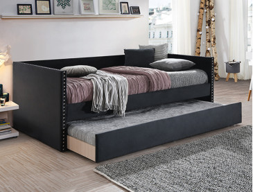 SADIE VELVET DAYBED - Black