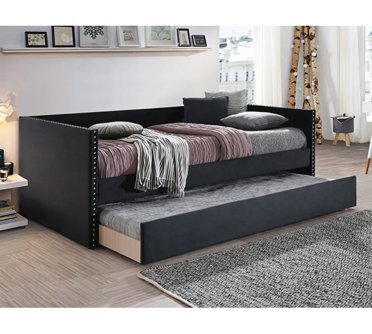 SADIE VELVET DAYBED - Black