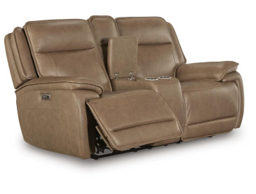Malcesine Power Reclining Loveseat with Console - Sahara