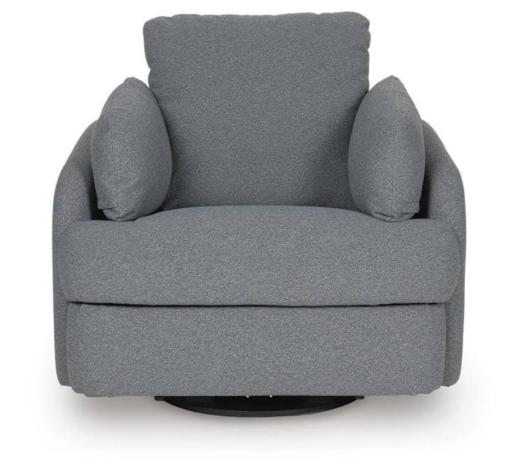 Alainmont Next-Gen Nuvella Swivel Power Recliner - Salt and Pepper