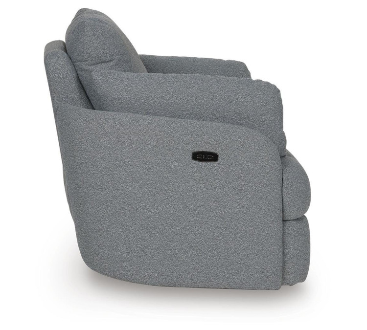 Alainmont Next-Gen Nuvella Swivel Power Recliner - Salt and Pepper