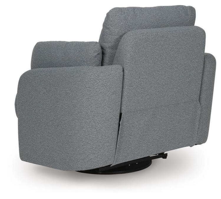 Alainmont Next-Gen Nuvella Swivel Power Recliner - Salt and Pepper
