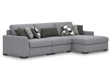 Bealton 3-Piece Sectional with Chaise - Salt and Pepper