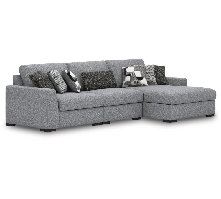 Bealton 3-Piece Sectional with Chaise - Salt and Pepper