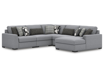 Bealton 5-Piece Sectional with Chaise - Salt and Pepper