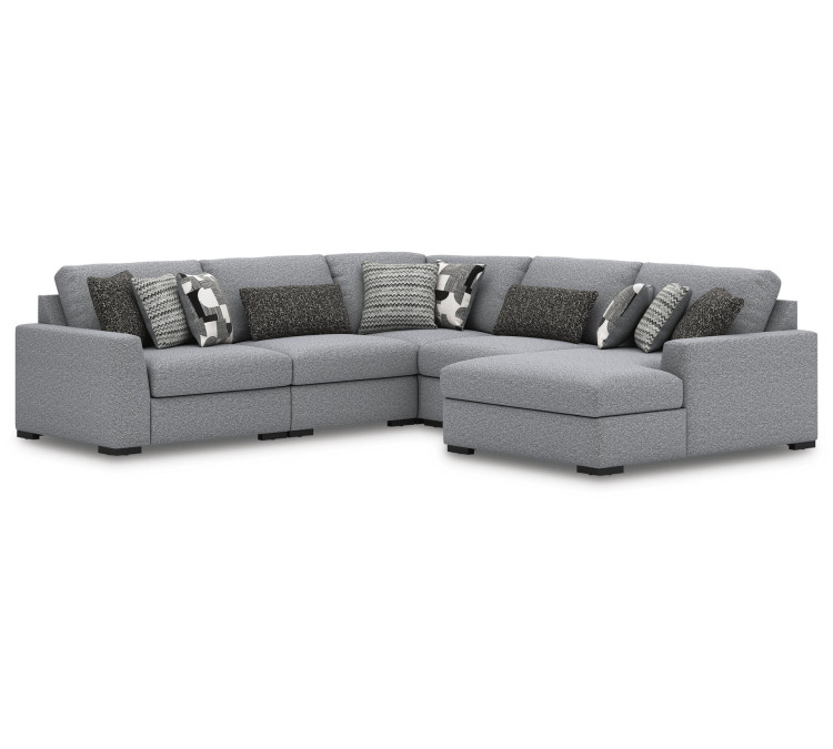 Bealton 5-Piece Sectional with Chaise - Salt and Pepper