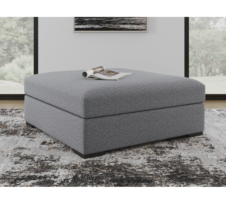 Bealton Oversized Accent Ottoman - Salt and Pepper