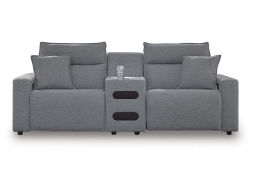 Modmax II 3-Piece Power Reclining Sectional with Audio Console - Salt and Pepper