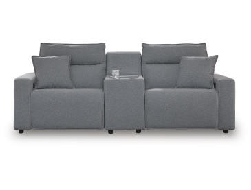 Modmax II 3-Piece Power Reclining Sectional with Console - Salt and Pepper